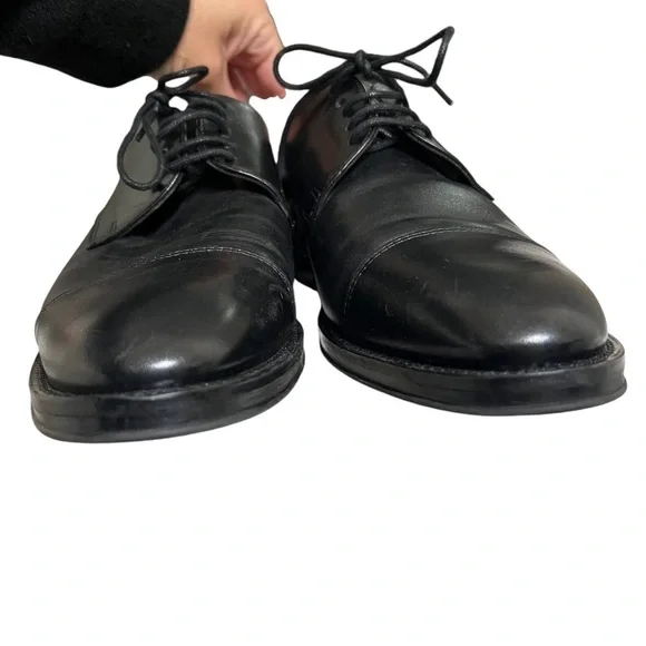 Bruno Magli Lace Up Leather Oxford Dress Shoes Black Men's Size 7.5 - Picture 4 of 10